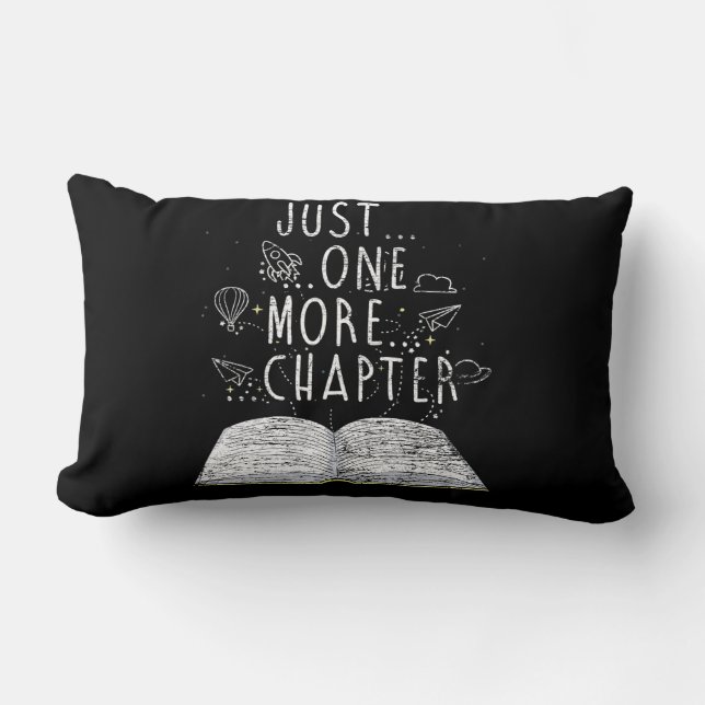 bookworm just one more chapter reading books lumbar cushion (Front)