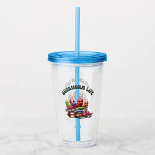 Bookworm Life Acrylic Tumbler