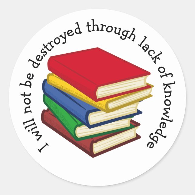 BOOKWORM Love Reading Customisable Scripture Classic Round Sticker (Front)