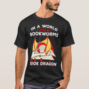 Bookworm Mythical Creature Reading Book Dragon T-Shirt