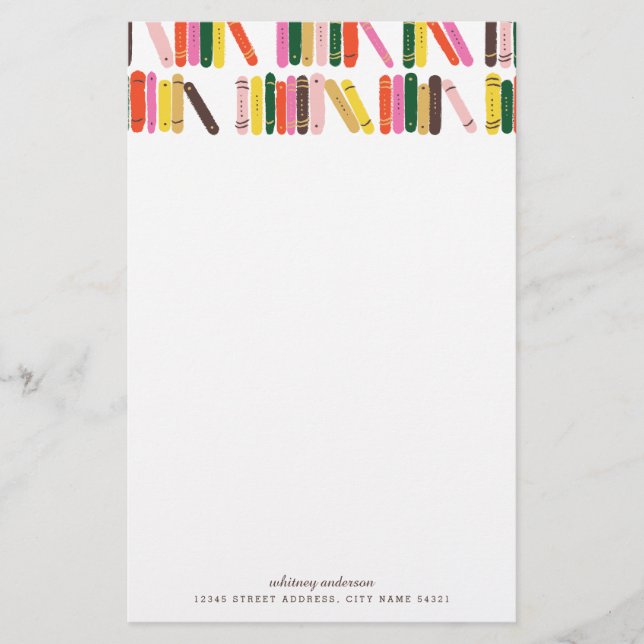 Bookworm Personalised Stationery (Front)