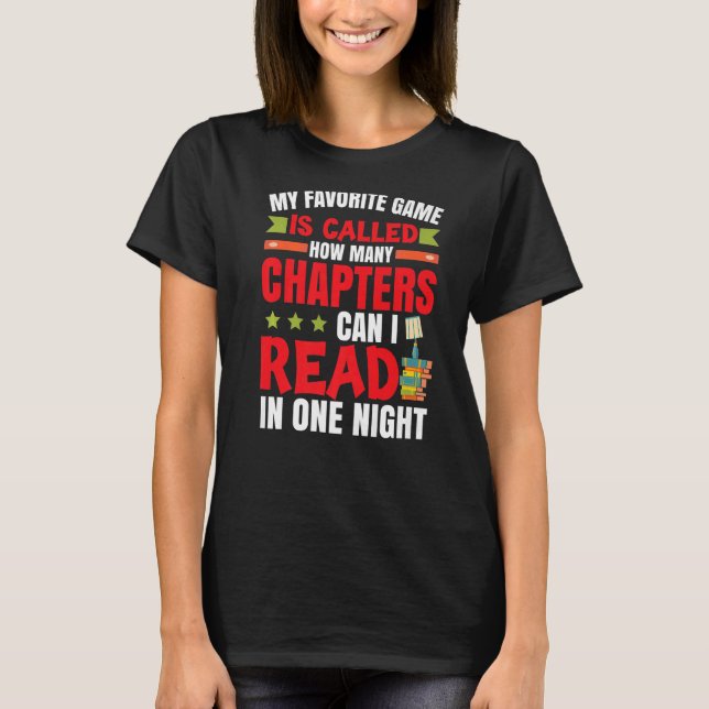 Bookworm Reading Book   T-Shirt (Front)