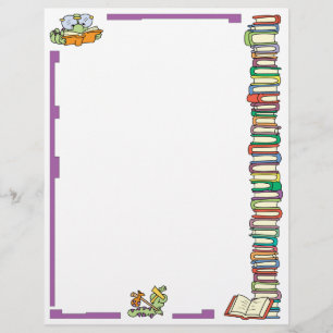 Bookworm Reading Letterhead