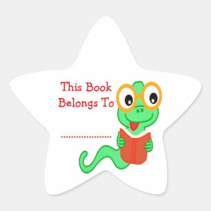Bookworm Star Sticker