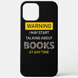 bookworm warning funny bookish reading book nerds iPhone 12 pro max case