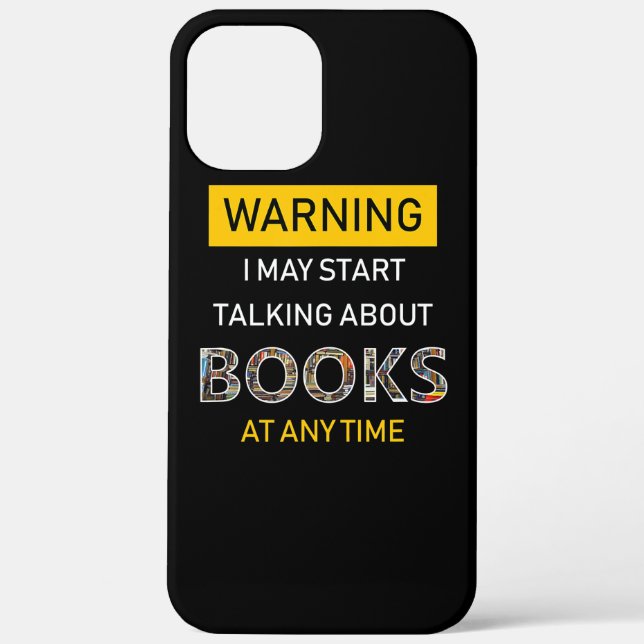 bookworm warning funny bookish reading  book nerds Case-Mate iPhone case (Back)