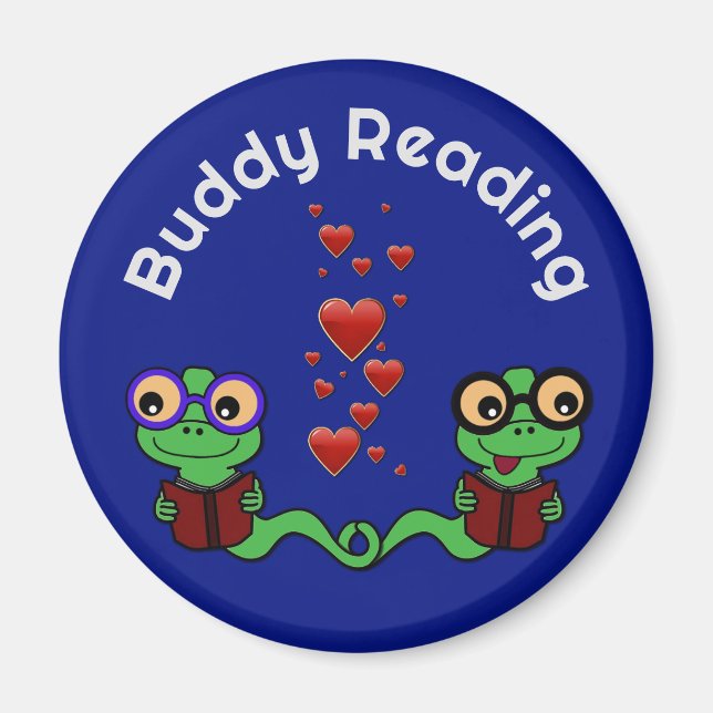 Bookworms Buddy Reading Magnet (Front)