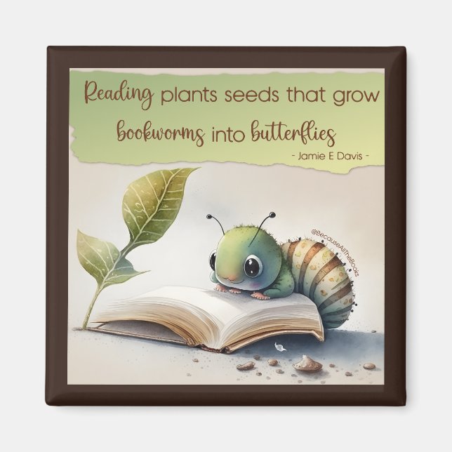Bookworms to Butterflies Magnet (Front)