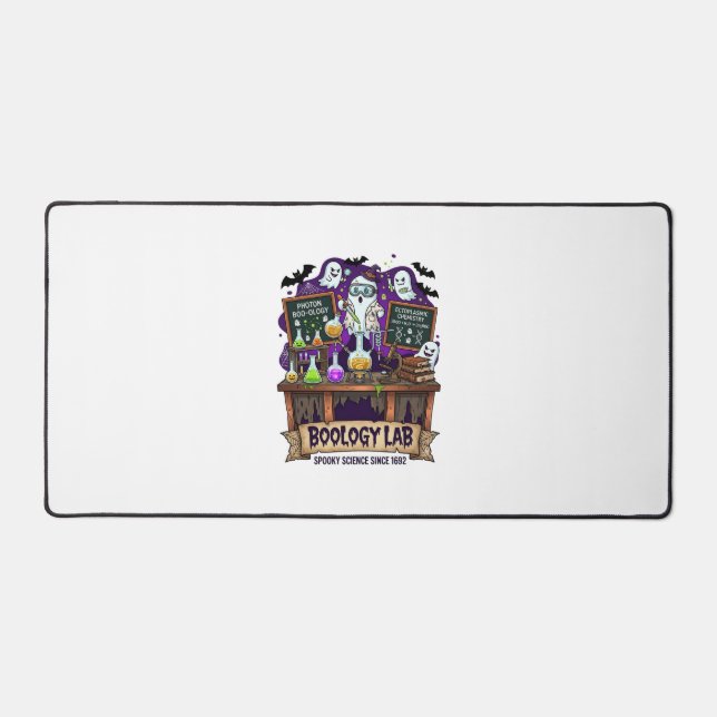 Boology Lab Spooky Science Ghost Scientist Potions Desk Mat (Front)