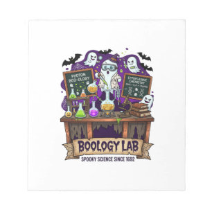 Boology Lab Spooky Science Ghost Scientist Potions Notepad