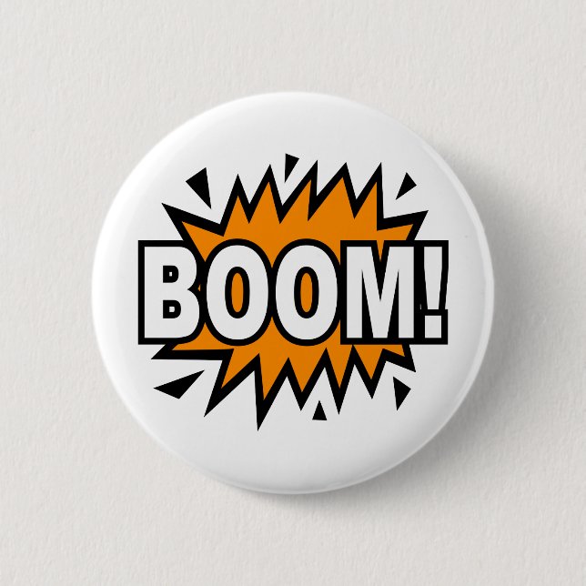 Boom 6 Cm Round Badge (Front)