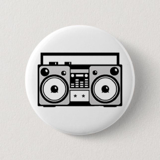 Boom Box 6 Cm Round Badge (Front)