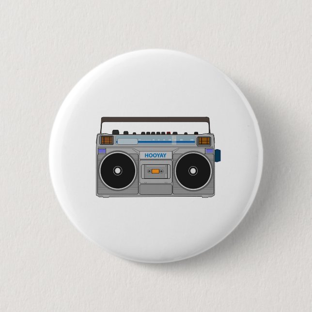 Boom-Box 6 Cm Round Badge (Front)