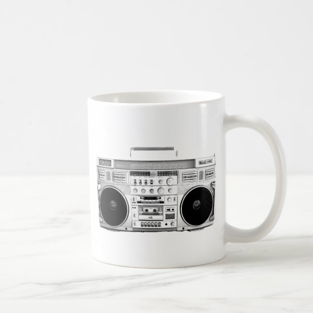 Boom Box Ghetto Blaster 80s 70s Cassette player Coffee Mug (Right)