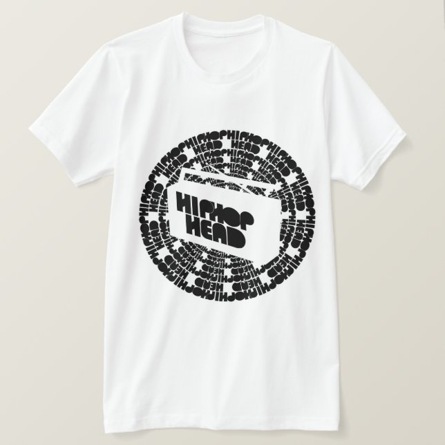 Boom Box HipHop Head T-Shirt (Design Front)
