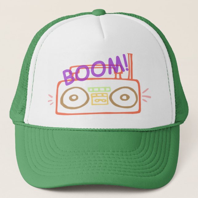 Boom Box Trucker Hat (Front)