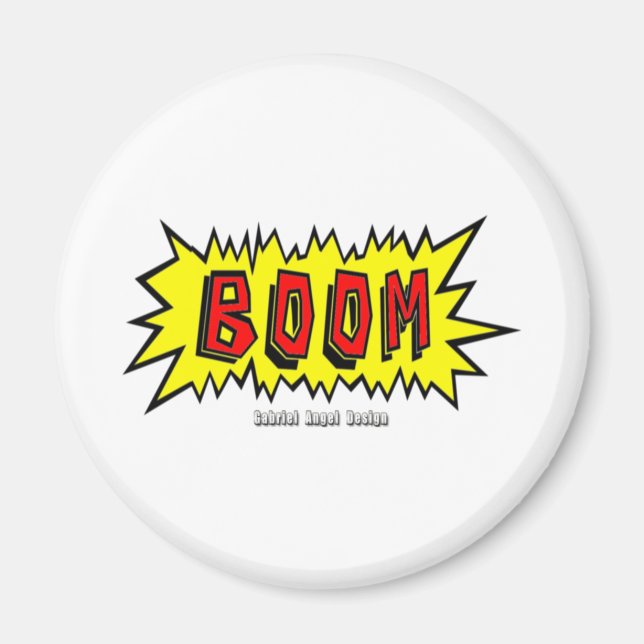Boom Cartoon Blurb Magnet (Front)