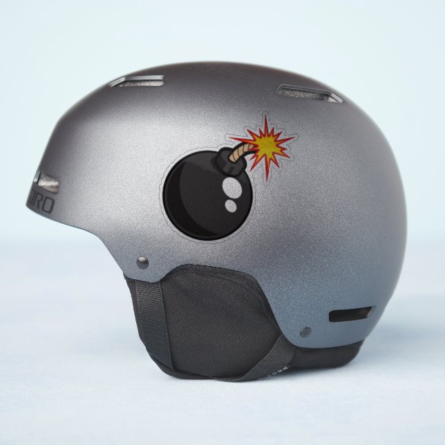 Boom! Cartoon Bomb Sticker (Helmet Side)