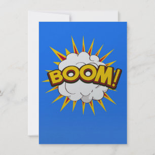 Boom! Cartoon Explosion Invitation