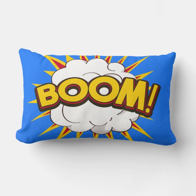Boom! Cartoon Explosion Lumbar Cushion (Front)