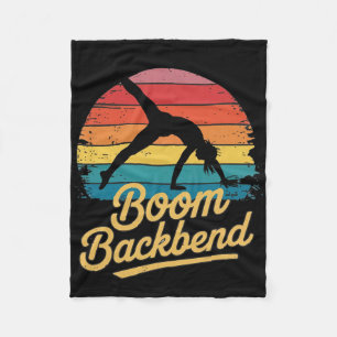 Boom Ckbend Retro Yoga Pose Statement Athletic Con Fleece Blanket