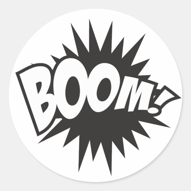 Boom Classic Round Sticker (Front)