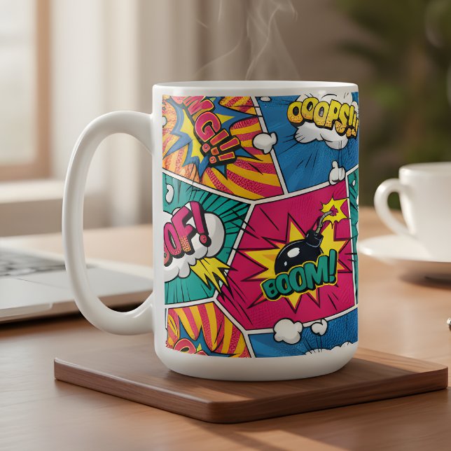 BOOM Comic Book Pop Art Coffee Mug (Creator Uploaded)