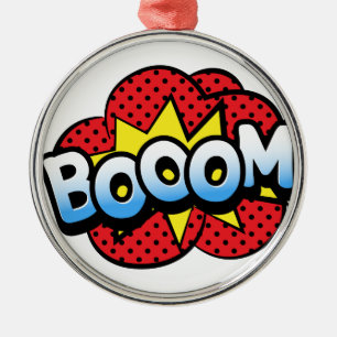 Boom dynamite metal tree decoration