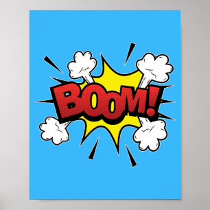 Boom! Explosive Pop Art Comic Blast Poster