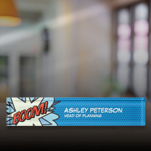 BOOM Fun Cool Trendy Comic Book Nameplate