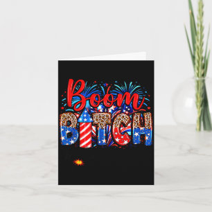 Boom get out the way usa 4th of july fireworks Boo Card