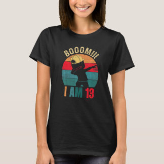 Boom I Am 13 Years Old Dabbing Boys Kids 13th Birt T-Shirt
