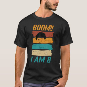 Boom I Am 8 Dabbing Boys 8th Birthday Eight Years T-Shirt