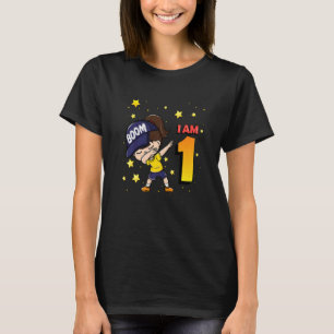 Boom I'm 1 Girl Birthday 1st Birthday Party T-Shirt