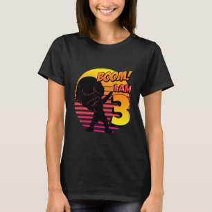 Boom I'm 3 Birthday Boy 3rd Birthday Party T-Shirt