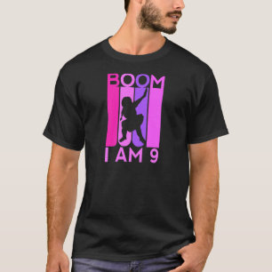 Boom I'm 9 Birthday Year Old 9th Party Dabbing Gir T-Shirt