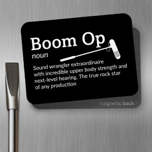 Boom Op Definition - Film Crew 3" x 4" Flex Magnet