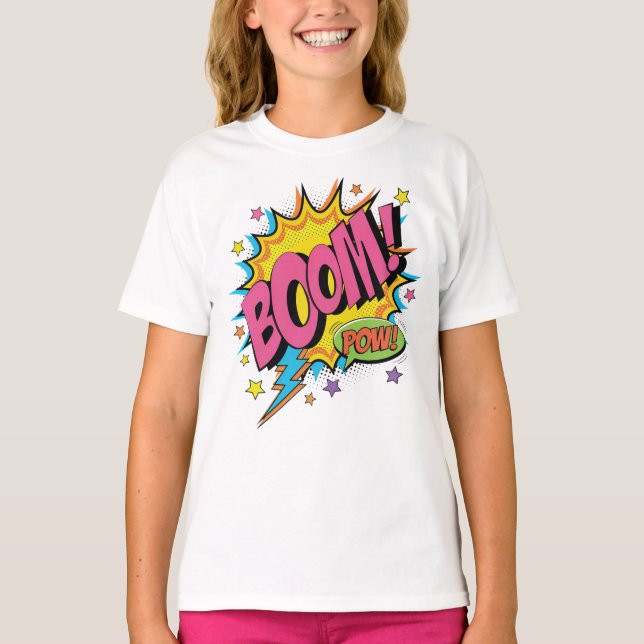BOOM POW Comic Sweatshirt – Retro T-Shirt (Front)