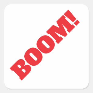 BOOM Professional elegant modern minimalist plain Square Sticker