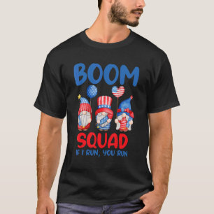 Boom Squad 4th Of July Gnomes With Fireworks Group T-Shirt