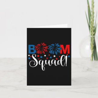 Boom Squad 4th Of July Shirt Fireworks Independenc Card