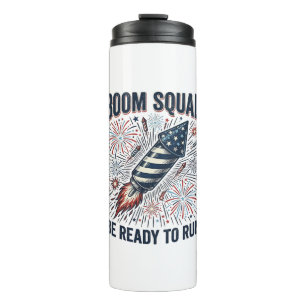 Boom Squad Patriotic Fireworks Vintage Shirt Desig Thermal Tumbler
