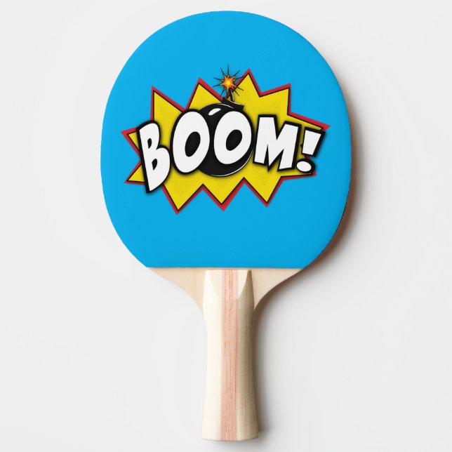 Boom Superhero Comic Action Words Ping Pong Paddle (Front)