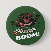 Boom! Tasmanian Devil Royal Flush Poker Cartoon