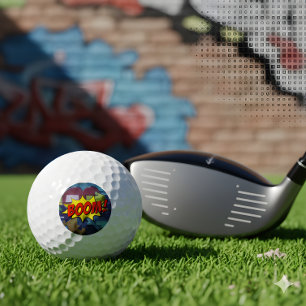 Boom! Unleash Your Swing with Bold Comic Energy Golf Balls