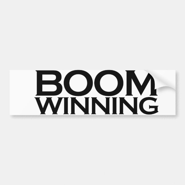 Boom winning bumper sticker (Front)