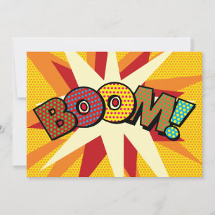 BOOM Your Message Speech Bubble Fun Retro Announcement