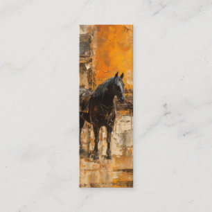 BooMajestic Horse in Abstract Sunset Mini Business Card