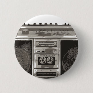 Boombox 6 Cm Round Badge