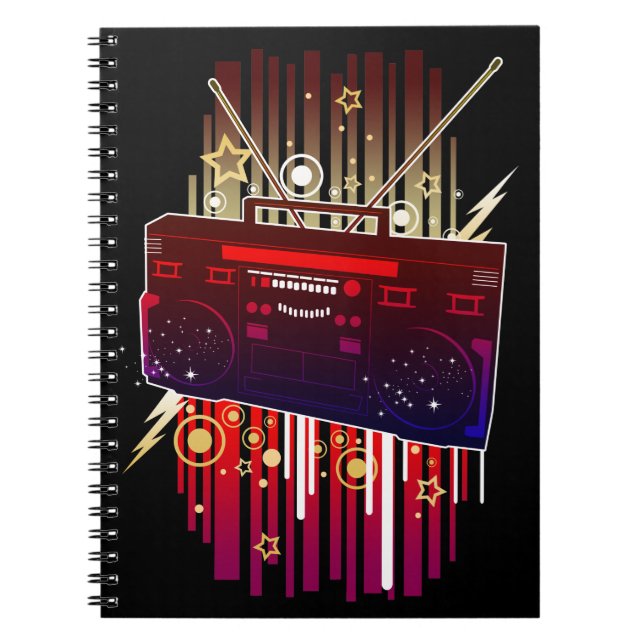 Boombox Blast Notebook (Front)